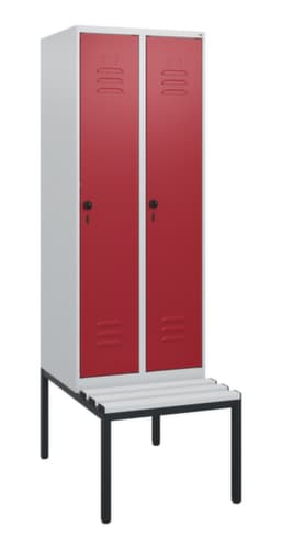 C+P Spind Classic Plus mit Sitzbank, Abteilbreite 300 mm