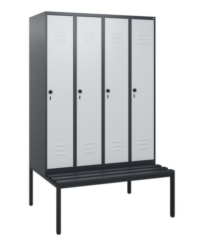 C+P Spind Classic Plus mit Sitzbank, Abteilbreite 300 mm