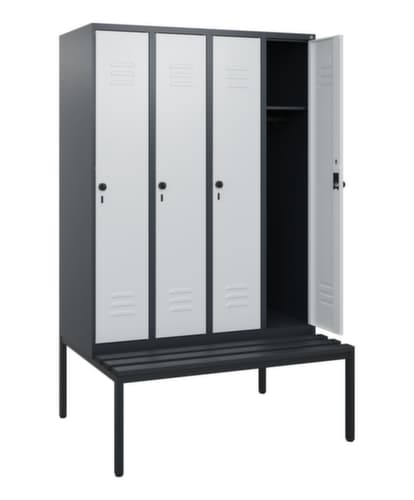 C+P Spind Classic Plus mit Sitzbank, Abteilbreite 300 mm