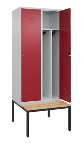 C+P Sitzbank-Spind Classic Plus für Schwarz-Weiß-Trennung, Abteilbreite 400 mm