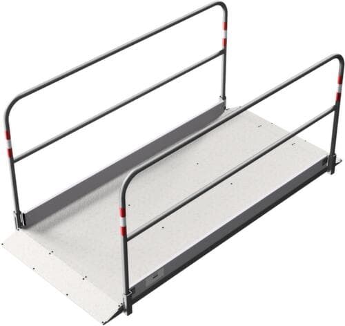 Schake Grabenbrücke mit Trittfläche aus Aluminium, Länge x Breite 2200 x 1000 mm