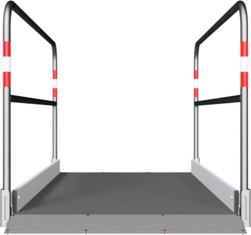 Schake Grabenbrücke mit Trittfläche aus Aluminium, Länge x Breite 2200 x 1000 mm