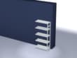 hofe System-Steckregal Anbaufeld, Höhe x Breite x Tiefe 2000 x 1010 x 435 mm, 5 Böden