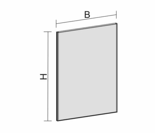 Gera Schallabsorbierende Stellwand Pro ProfiLine, Höhe x Breite 1600 x 1200 mm, Wand grau