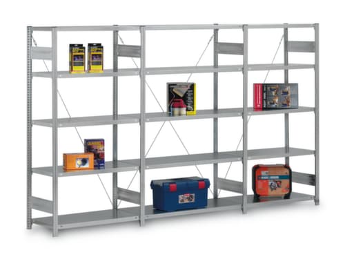 hofe System-Steckregal in Standard Bauart, Höhe x Breite x Tiefe 2500 x 1360 x 535 mm, 6 Böden