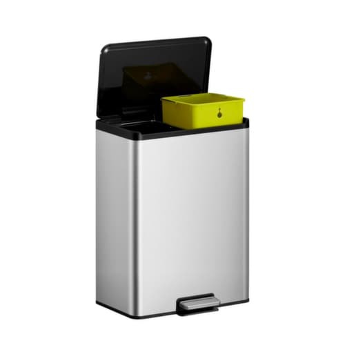 Tretabfallsammler EKO mit fingerabdruckfester Beschichtung, Inhalt 2 x 20 l