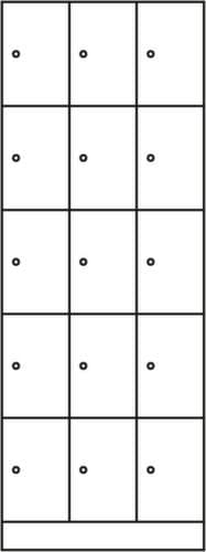 C+P Schließfachschrank Classic, 15 Fächer