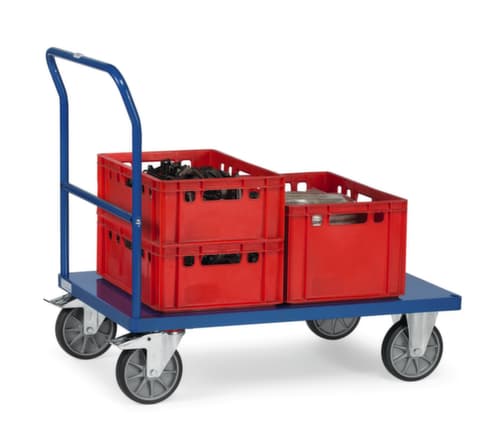fetra Schiebebügelwagen MULTIVARIO mit Stahlladefläche, Traglast 600 kg, Ladefläche 1000 x 700 mm
