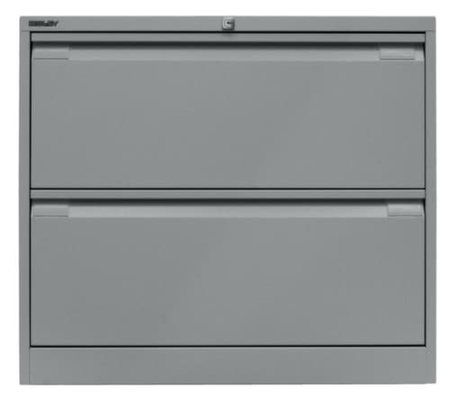 Bisley Hängeregistraturschrank, 2 Auszüge, silber/silber