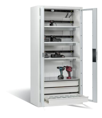 C+P Akkuladeschrank ERGO, RAL7035 Lichtgrau/RAL7035 Lichtgrau