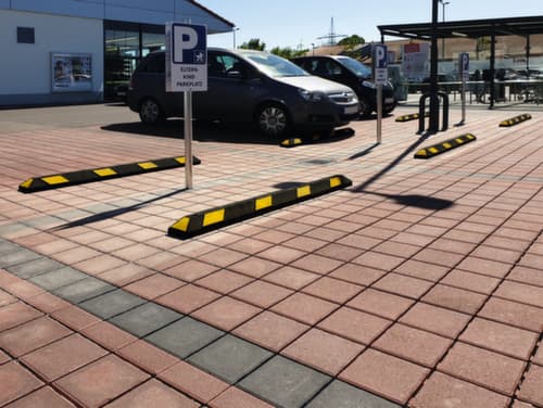 Moravia Parkplatzbegrenzung Park-AID®, Breite 900 mm, rotbraun/weiß